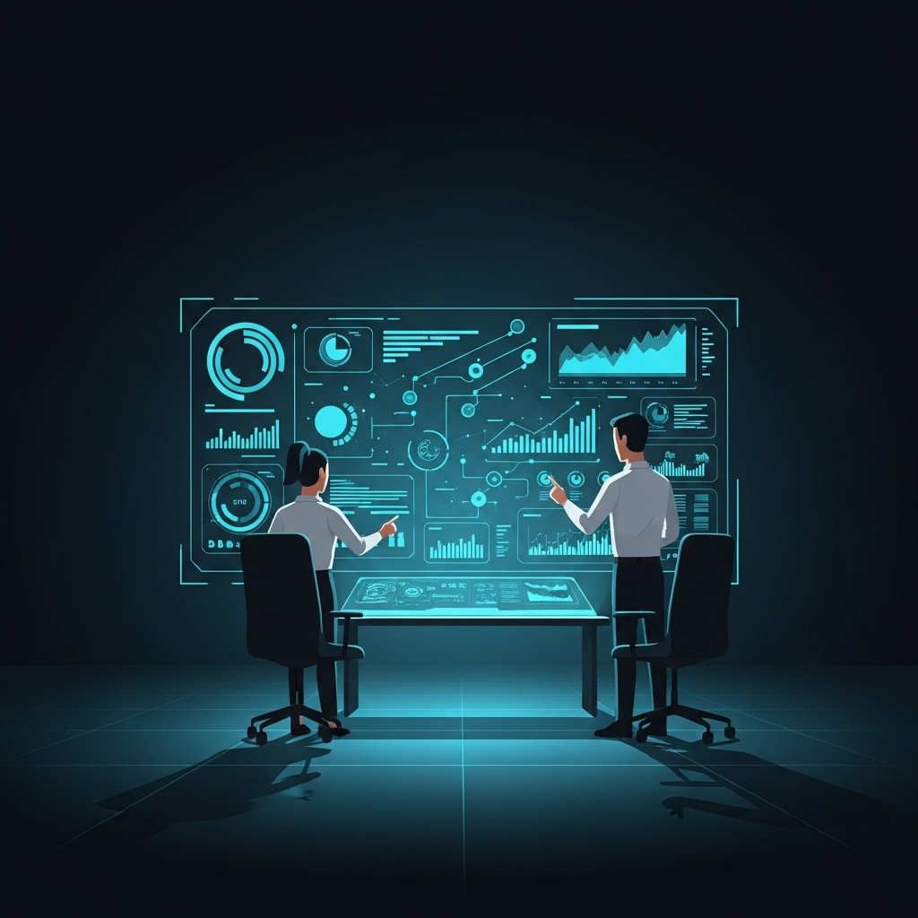 Consultant planning AI roadmap with team